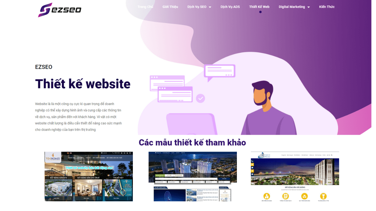 thiết kế website bất động sản